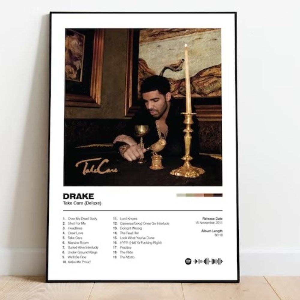 NEW DRAKE - TAKE CARE ALBUM CANVAS